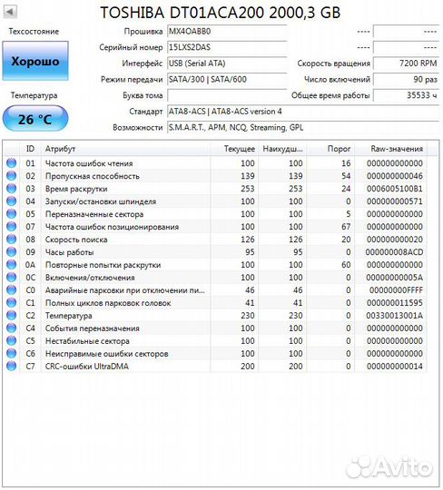 Toshiba DT01ACA200 2TB