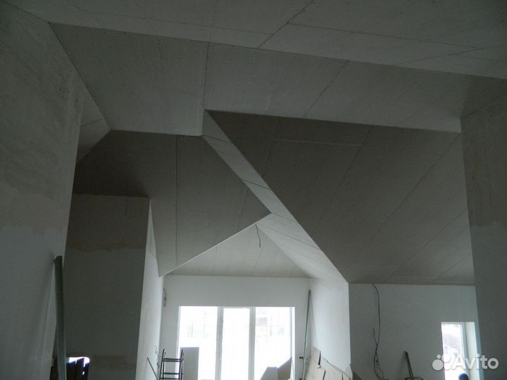 Монтаж потолка из гипсокартона