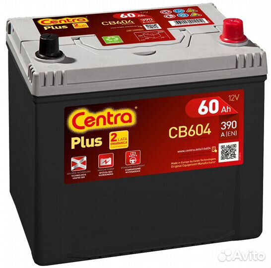 60 JR+ Centra Plus Аккумулятор CB604