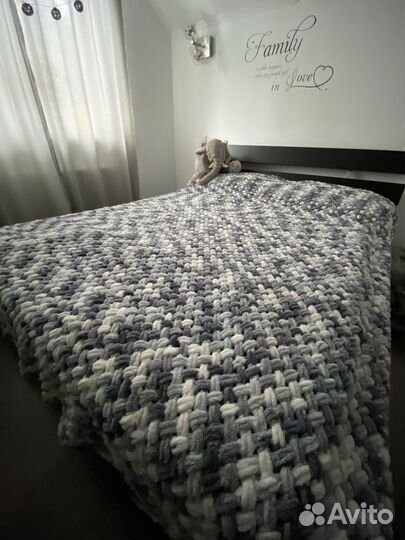 Плед вязаный