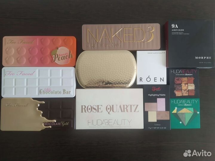 Huda, Too Faced, Naked 3,Guerlain палетки теней