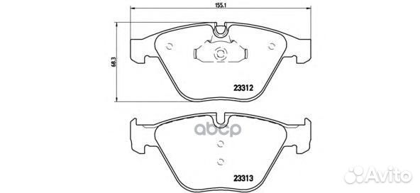 P06054 колодки дисковые передние BMW E65/E66 3