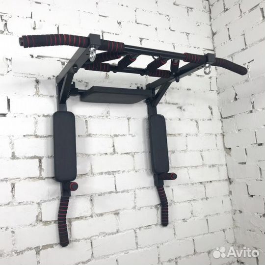 Турник + Брусья + Пресс 3в1 Мультихв Черный+Черный