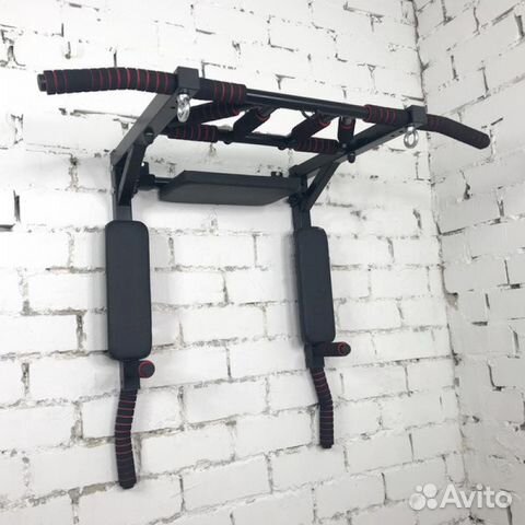 Турник + Брусья + Пресс 3в1 Мультихв Черный+Черный