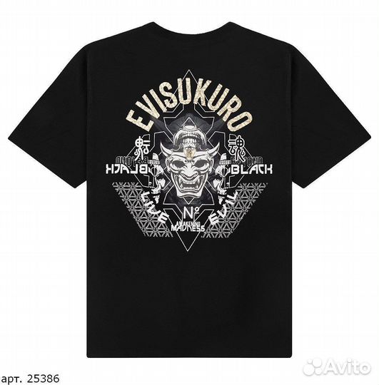 Футболка Evisu black blade Чёрная