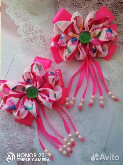 Бантики банты аксессуары для волос. Ручная работа