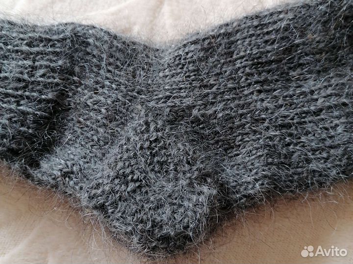 Пуховые носки. Ручная работа