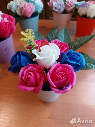 Букет из мыльных роз