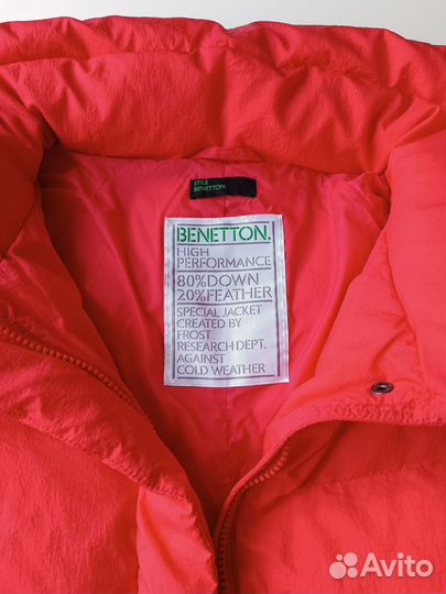 Куртка новая Benetton раз. S-M, 20% пуха