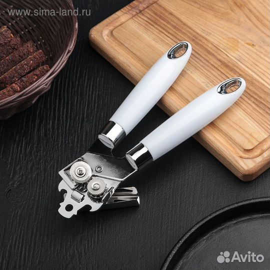 Нож консервный Доляна «Скина», 22,5 см, цвет белый