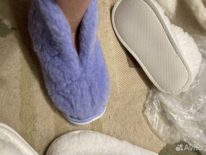 Чуни меховые шерстяные тапчки из меха, брак