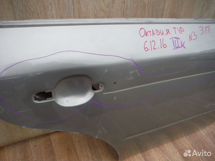Дверь задняя правая (№3) skoda Octavia Tour 2010