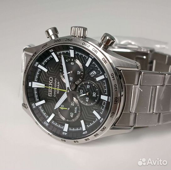 Часы Seiko SSB413P1. Хронограф. Сапфир