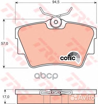 GDB1479 591 30223627 4414029 колодки дисковые