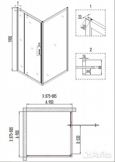 Душевое ограждение Niagara NG-6601-08