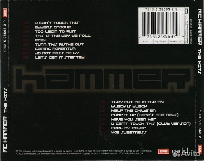 MC Hammer - The Hits - 2000 (CD, UK)