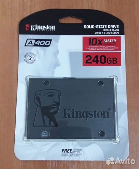 SSD 240Gb Kingston A400 SA400S37. Гар-я 12мес