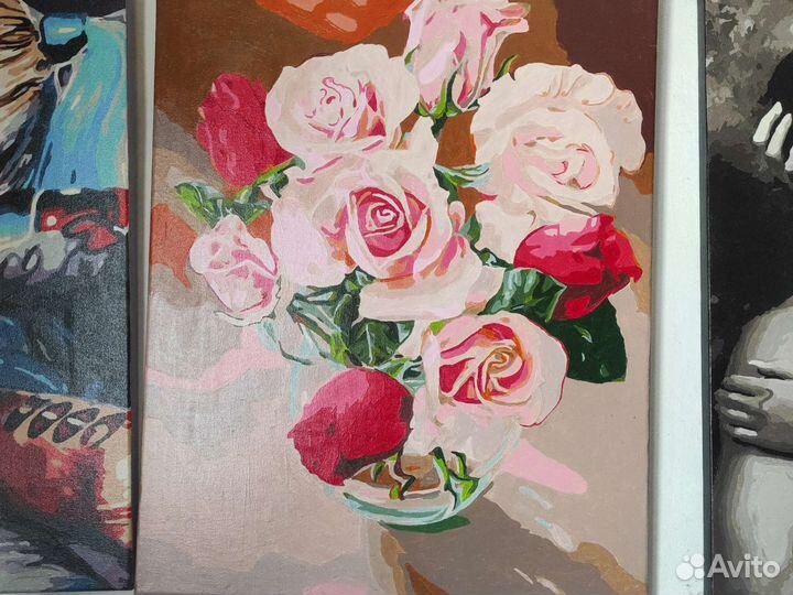 Картины по номерам раскрашенная 700р