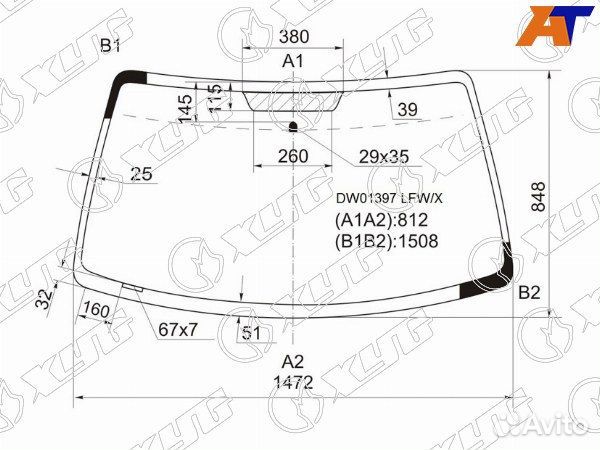 Стекло лобовое ford escape