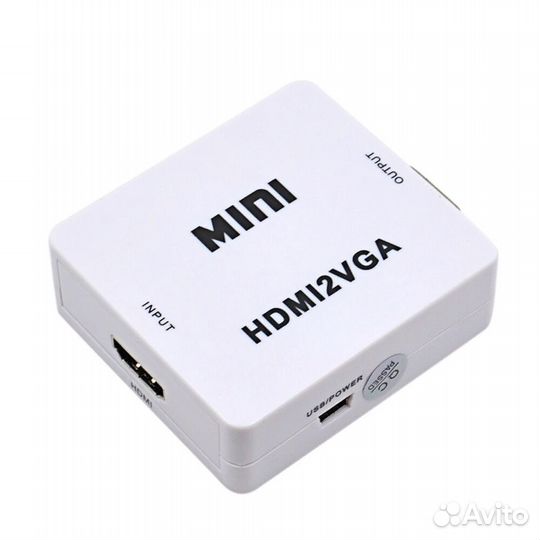 Конвертер hdmi - VGA + аудио H121 белый