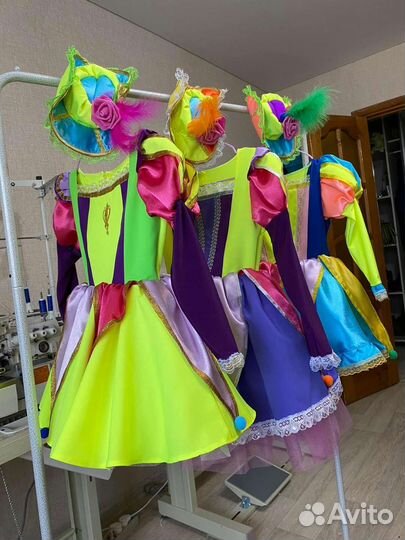 Костюм Коломбины принцессы цирка для девочки