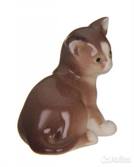 Статуэтка Ифз Котёнок Парамоша Коричневый, фарфор