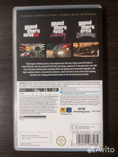 GTA Grand theft auto the trilogy nintendo switch