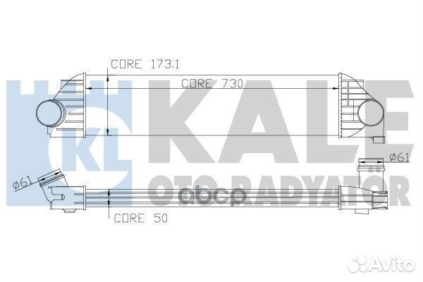 Интеркулер Renault Master (10) 2.3D паяный 345