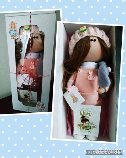 Интерьерная текстильная кукла ручной работы