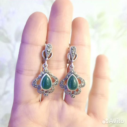 Серьги серебро новые