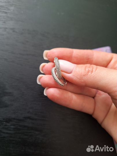 Серьги кольца двусторонние 585