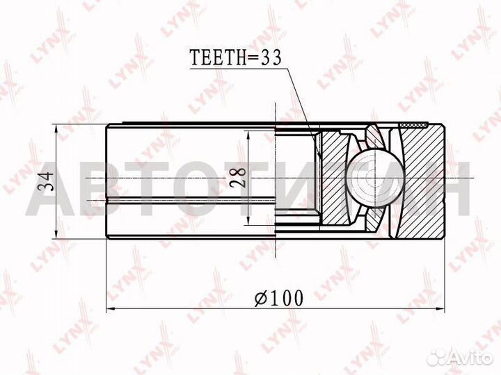 Шрус внутренний перед прав AudiA3 (8L1 ) 1.8 (92 k