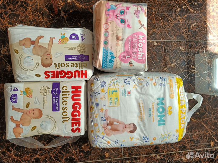 Подгузники трусики huggies elite soft 4