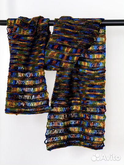 Вязаный шарф ручной работы 200х45см