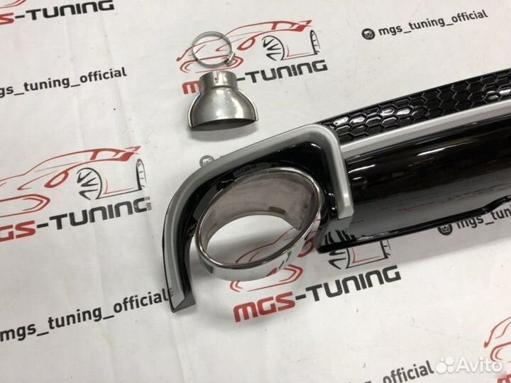 Выхлоп на Audi A4 B9 в стиле RS4 15-н.в