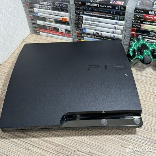 Sony PlayStation 3 Slim + 30Игр + 2Джостика