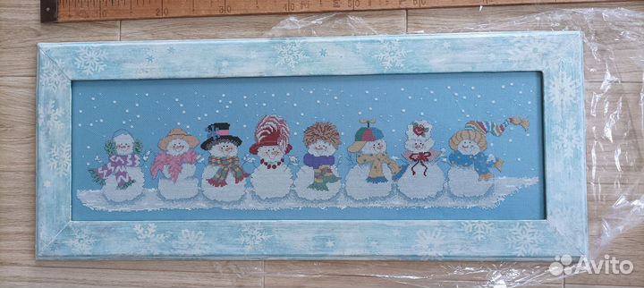 Вышитая новогодняя картина 