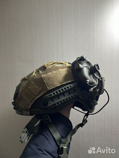 Шлем тактическмй Бр2 с наушниками