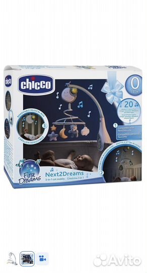 Мобиль chicco next2dreams голубой