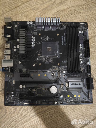 Материнская плата Asrock b450m pro