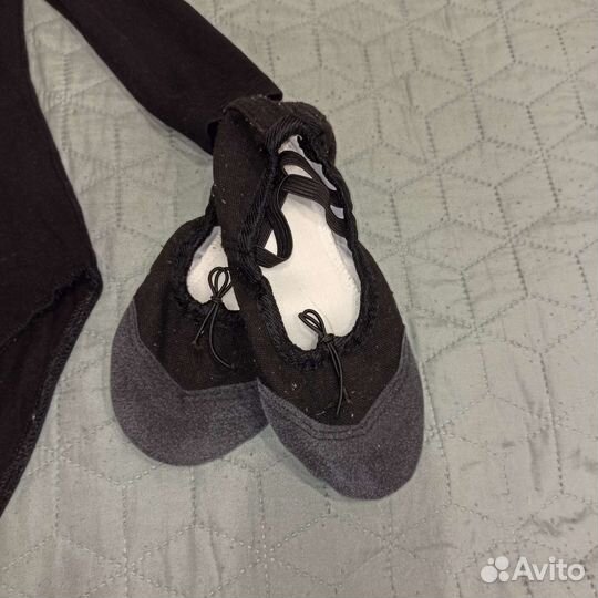 Купальник гимнастический 128 + чешки