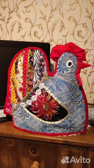 Петух на чайник для удержания тепла. Ручная работа