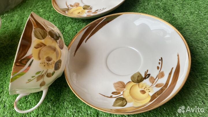 Сервиз Дулево Желтая Роза чайный Новый