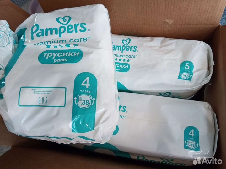 Подгузники трусики Pampers premium care 4, 5