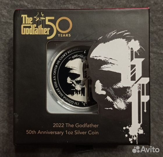 Ниуэ 2022 Крестный отец Корлеоне Цитата Серебро