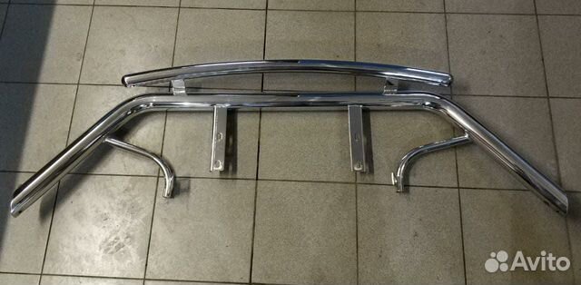 Защита переднего бампера двойная труба