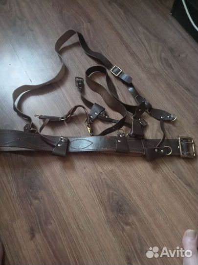 Ремень,партупея, комплект, кожа, времени СССР