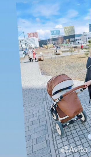 Коляска 2 в 1 эко кожа