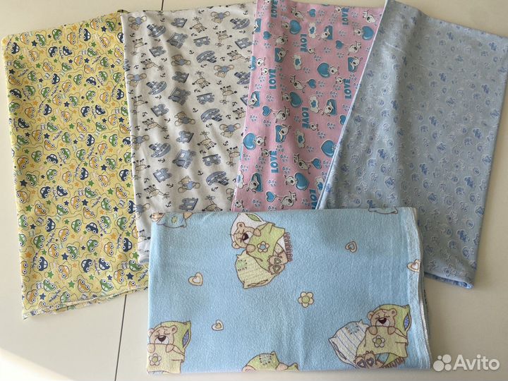 Пеленки трикотажные, плед, одеялко, клеенка