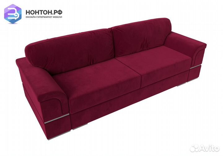 Диван еврокнижка Порту микровельвет бордовый